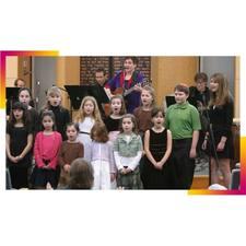 Lisa Silver with Michael Hunter Ochs and the Micah Kids Choir at the Mosaic Concert